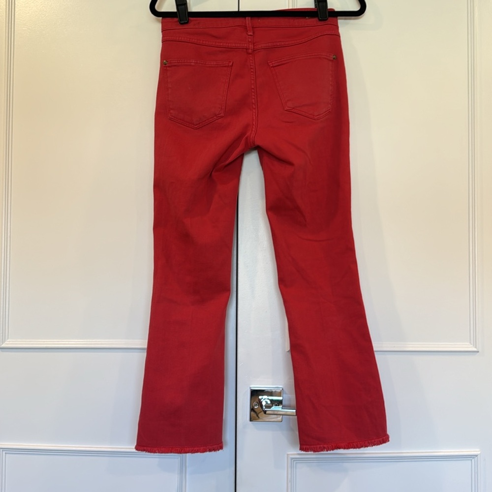 Anthropologie Pilcro Script Red High-Rise Crop Flare Jeans Size 26 - Picture 7 of 15